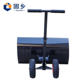 固乡（推雪铲车）手推式推雪铲 轮式铲雪器 铲雪板推雪板 推玉米稻谷神器（单杆款）