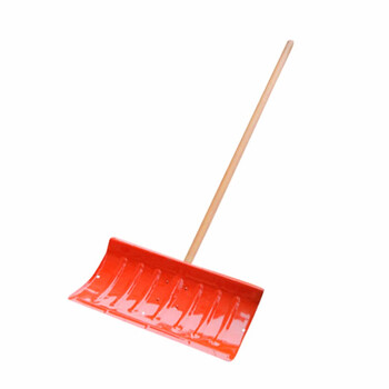 劳保佳 推雪铲 除雪工具 铲雪神器铁锹 橘色推雪铲+T型槐木柄109cm