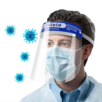 谋福CNMF69防护面屏透明防护面罩一性面罩海绵面罩防泼溅面屏【海绵款防护面罩 标准款 】