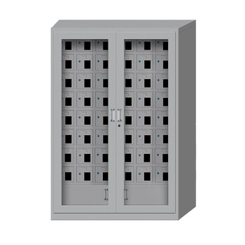 盛花加厚钢制48门外玻门手机柜手机储物柜可存放柜物品柜保管柜