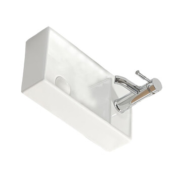 立新求精 挂墙式洗手盆陶瓷面盆洗漱盆41cm白挂盆+螺丝（定制）