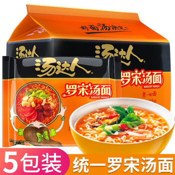统一汤达人方便面日式豚骨酸辣罗宋汤面牛肉面袋装混合装拉面泡面加班