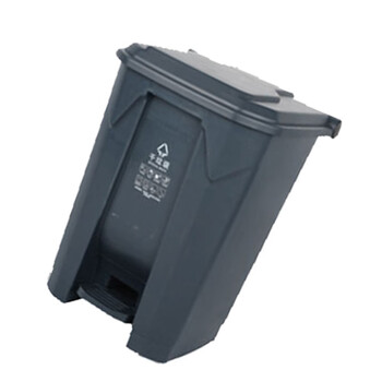 苏识 YJ-A171 上海干湿垃圾分类垃圾桶脚踏 68L 黑色干垃圾