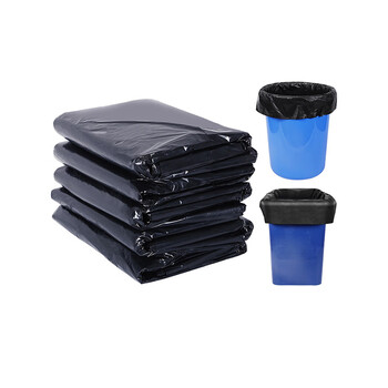 锐拓酒店物业户外环卫平口式黑色加厚大号垃圾袋黑色塑料袋90*110*50个