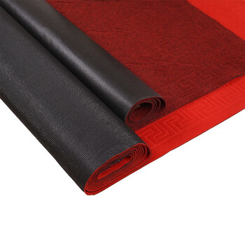 雅的 压花过道地毯酒店大堂走廊地毯 丙纶防滑地毯 除尘地毯 大红色 1.2米宽1米长