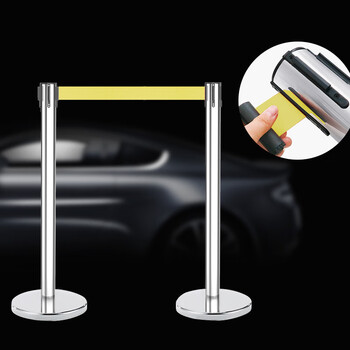 百舸 一米线栏杆 隔离带伸缩带警戒线 道路隔离围栏 银行酒店商场排队护栏警戒带 不锈钢2米线