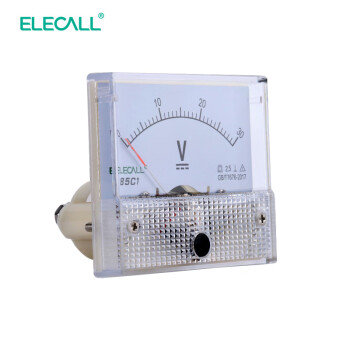 伊莱科(ELECALL)电压表 85C1 伏特表 机械表头 1~600V 需定制 白色 100V 7 