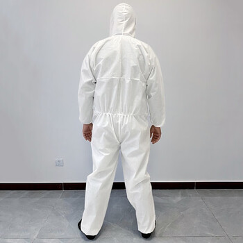 一次性防护服无尘服连体防尘服连帽工作服喷漆防水防油定制 XL码XGW-02L