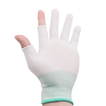 稳斯坦 WST527 尼龙半指手套(12双)建筑防尘无尘二指防护劳保手套