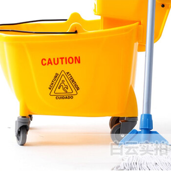 莫恩克 24L大号榨水车 拖把清洁车清洁手推车柞水桶 拖把挤水车 拖把桶挤水桶 24L