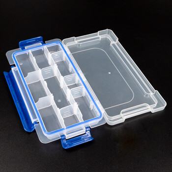 海斯迪克 HKCL-494 透明密封收纳盒 塑料分格零件盒 螺丝收纳元件盒 23*12*3.5cm