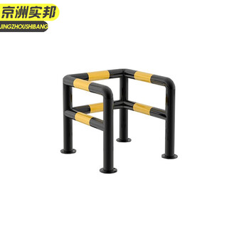 京洲实邦 L型双层500*500*600*76*2.0mm 消防栓防撞护栏直角钢管四方隔离栏JZSB-9378B