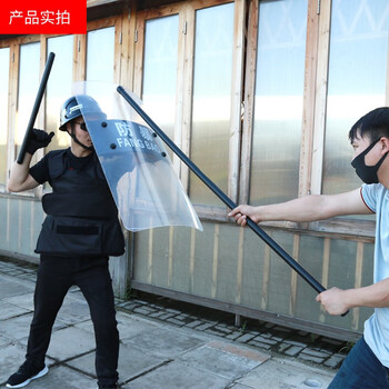 坚冠 橡胶棍1.6m 橡胶棍防身棍直棍伸缩棍保安防暴棍狼牙棒PC棍 演习防护保安防暴用品