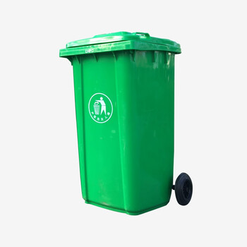JN JIENBANGONG 垃圾桶 大号带盖户外分类垃圾桶240升掀盖加厚挂车垃圾桶 绿色厨余垃圾