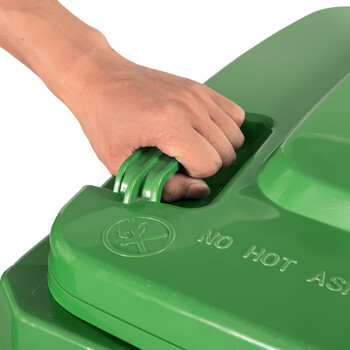 益美得 塑料脚踏分类垃圾桶大号脚踩垃圾箱果皮桶带盖 100L绿色（厨余垃圾）