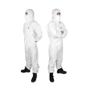 3M 防护服 4545 防尘防液体喷溅 工业实验室液体喷涂 带帽连体服 XXL 10件套