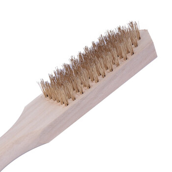 卫洋 WYS-140 镀铜木柄钢丝刷 除漆除锈刷子铜丝板刷(1把)