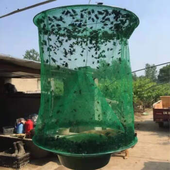 谋福 悬挂式苍蝇笼绿色捕蝇笼子环保捕蝇灭蝇器折叠捕蝇笼苍