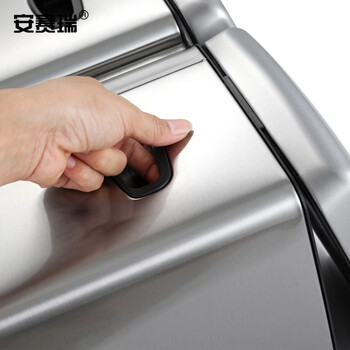 安赛瑞 不锈钢分类脚踏式垃圾桶 10L×2 酒店办公干湿垃圾分类桶 学校商场电梯口室内外连体分类垃圾箱 700184