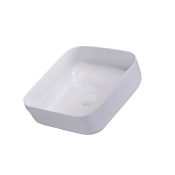 立新求精 超薄边陶瓷洗手盆台上盆白色洗手池面盆A4中白盆39cm+下水（定制）