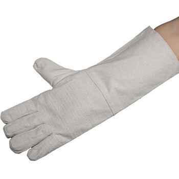 者也（ZYE）24道线白甲加长帆布手套 30双 施工作业劳保防护手套