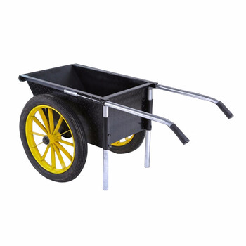 益美得 CT-522 加厚手推车斗车建筑工地车环保车搬运车垃圾车劳动车翻斗车 大号2.0厚斗蓝色（耐磨实心轮）