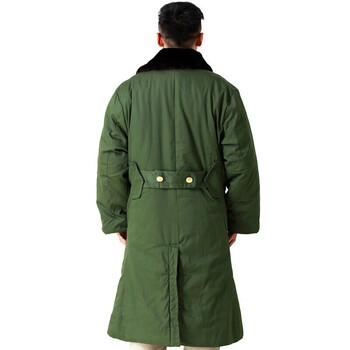 央扬 劳保长款军大衣 防寒保安棉大衣棉袄棉服 军绿色  下单备注尺码