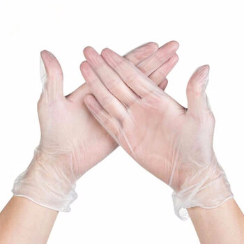 兰诗 PC2004一次性手套透明耐用手套防水防油污手套非乳胶无粉PVC手套 100只/盒XL码