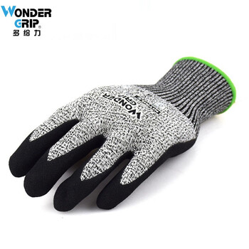 多给力（WonderGrip）WG-777C丁晴浸胶涂胶三级防割机械刀具作业金属加工手套 XL码 1双 定做