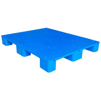 冰禹 BYlj-318 平板塑料托盘 九脚平面叉车托盘卡板 防潮防滑栈板 110x110x14cm 加4钢