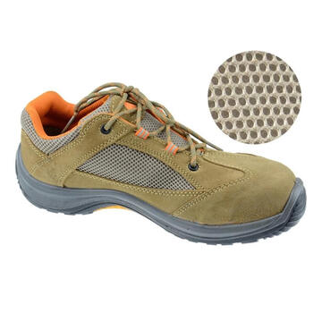 代尔塔 (DELTAPLUS)301210 防砸防刺防静电穿耐油防滑透气毛面牛皮劳保鞋米色37码1双装DKH