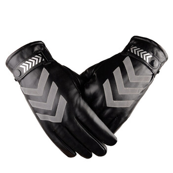 谋福CNMF 交通指挥手套保暖加绒棉手套 骑车保暖手套（加绒指挥款手套黑色）977