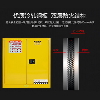 张氏艺佳防爆柜化学品安全柜危险品储存柜防爆箱易燃液体防火柜蓝色60加仑