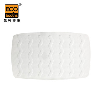 爱柯部落 浴室防滑垫 淋浴硅胶垫57cm×35.6cm浴室防滑卫浴脚垫卫生间入口门垫 白色110294