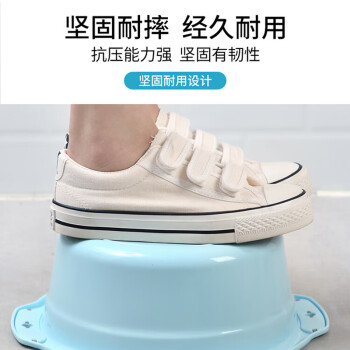海斯迪克 HKZX-34 大号塑料盆37.5cm 加厚洗脸盆洗漱洗衣洗菜盆水盆墨绿色