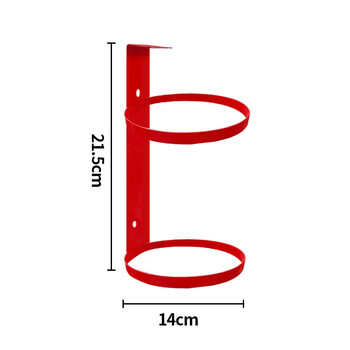 百舸 壁挂式灭火器架 固定支架灭火器架 加厚金属材质 红(3-4kg干粉灭火器用)