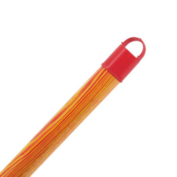 兰诗（LAUTEE）601-Y 加长杆环卫物业木柄扫把笤帚 黄色长斜杆窄头硬毛