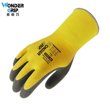 多给力（WonderGrip）双层防寒防冻防水耐低温手套冷实验室定做劳保手套WG338W黄色9码/L# 1双