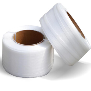 纤维打包带 聚酯柔性打包带 宽19mm*500m 高强度打包琮重型货物捆扎带 白色