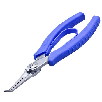 三山（3.peaks）进口不锈钢弯嘴钳 LS-04 尖嘴钳 夹持钳 弯嘴尖嘴钳 6寸半 165mm