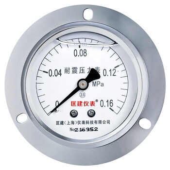 匡建仪表（CONJANT）YTN-60ZT 耐震压力表0-0.16mpa不锈钢液压表 轴向抗震高压螺纹14*1.5