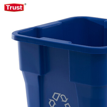 安赛瑞 圆形垃圾桶 塑料回收桶 150L 不带盖 蓝色 特耐适 TRUST THOR 企业可定制 710067