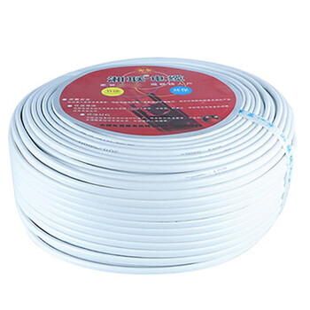 湘联 软护套 电线电缆软护套线双股绝缘软电线电源灯头线铜芯无氧铜软护套线【RVV2*2.5平方/100米】白色