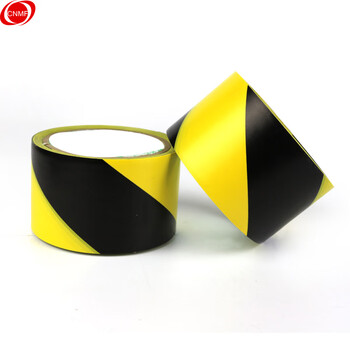 谋福CNMF 警示胶带 地板胶带斑马线胶带 安全警示胶带 地面标识警戒线 （ 加宽6cm款 黑黄色）8482