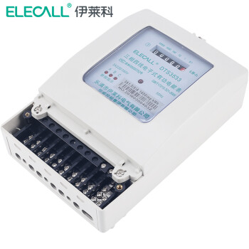 伊莱科(ELECALL)三相电度表电能表四线电表工业用电度表 白色 2级精度1.5(6A)需接互感器使用