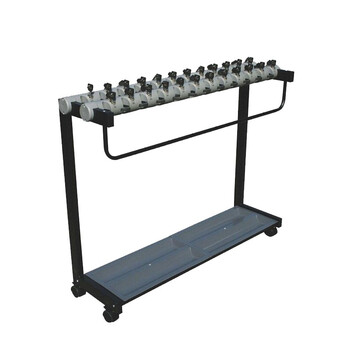 益美得 DA2084 带锁雨伞架酒店超市银行便民雨伞架落地收纳架 10头大锁