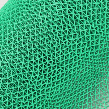 雅的 PVC塑胶防滑S型镂空防水游泳池厨房地毯浴室防滑垫 红色 厚3.5宽1.2米*1米 /米