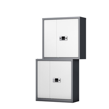 盛花加厚分双节电子密码锁保密柜电子密码档案柜资料柜保管柜灰白套色