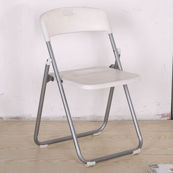 时通工厂车间塑料折叠椅 简约新闻洽谈椅 户外培训学生椅子办公椅黑色