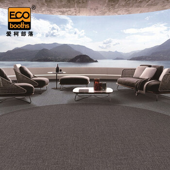 爱柯部落 方块毯办公室拼接地毯 会议客厅满铺防滑地垫装隔音地毯50cm×50cm（4片）蓝灰色110110